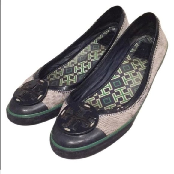 ISO: Tory Burch Canvas Flats | Sneaker Flats with Patten Leather Logo 10.5 / 11 - Picture 4 of 4